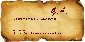 Glattstein Aminta névjegykártya